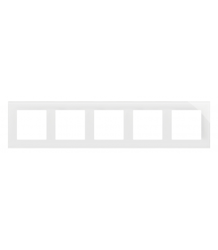 Ramka 5-krotna Nature Szkło classic białe Simon55 TRN5/181