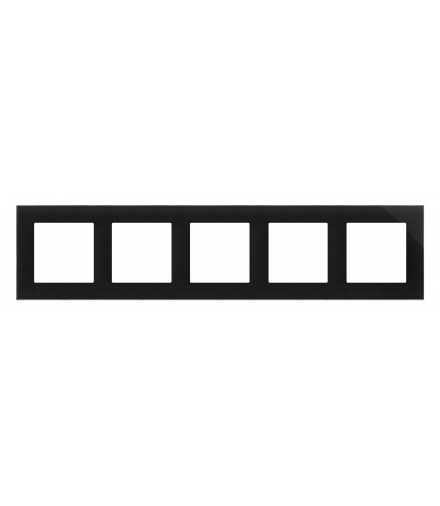 Ramka 5-krotna Nature Szkło classic czarne Simon55 TRN5/182