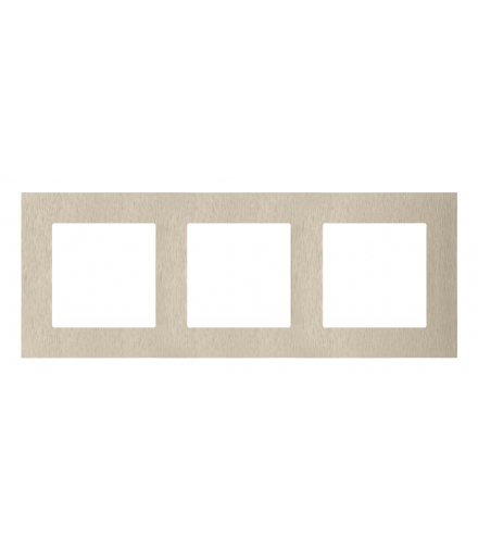 Ramka 3-krotna Nature Inox szampański Simon55 TRN3/189