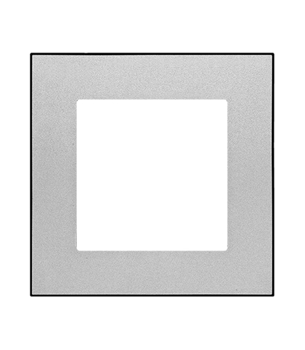 Ramka 1-krotna DUO Aluminium, podstawa czarna Simon55 TRD1.149/143