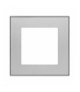 Ramka 1-krotna DUO Aluminium, podstawa czarna Simon55 TRD1.149/143