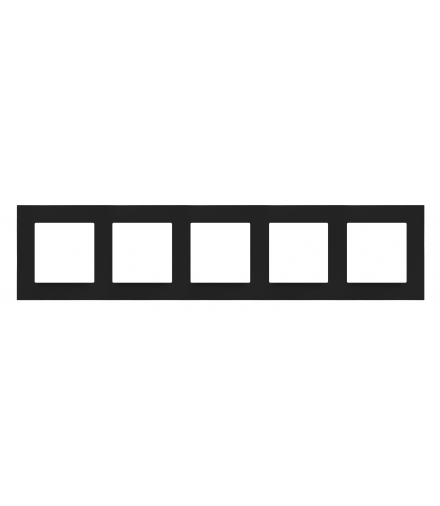 Ramka 5-krotna LINE Czarny mat Simon55 TR5/149