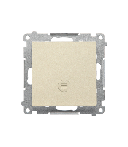 Łącznik jednobiegunowy z podświetleniem LED moduł 10 AX, 250 V, szybkozłącza Szampański mat Simon55 TW1L.01/144