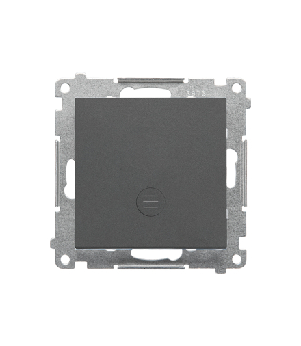 Łącznik jednobiegunowy z sygnalizacją załączenia LED moduł 10 AX, 250 V, szybkozłącza Grafitowy mat Simon55 TW1ZL.01/116