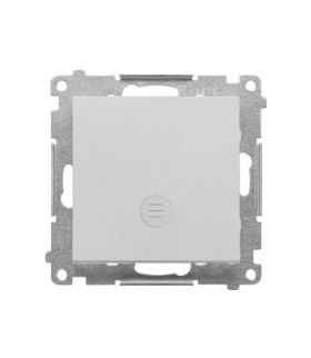 Łącznik jednobiegunowy z sygnalizacją załączenia LED moduł 10 AX, 250 V, szybkozłącza Aluminium mat Simon55 TW1ZL.01/143