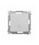 Łącznik schodowy z podświetleniem LED podświetlenie jak w łączniku pojedynczym moduł 10 AX, 250 V, szybkozłącza Aluminium mat Simon55 TW6L.01/143