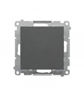 Łącznik schodowy z podświetleniem LED podświetlenie jak w łączniku pojedynczym moduł 10 AX, 250 V, szybkozłącza Grafitowy mat Simon55 TW6L.01/X/116