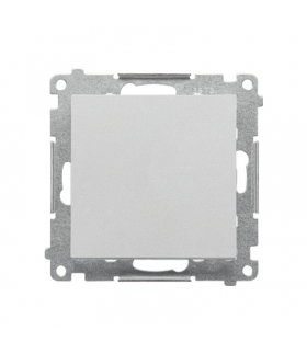 Łącznik schodowy z podświetleniem LED podświetlenie jak w łączniku pojedynczym moduł 10 AX, 250 V, szybkozłącza Aluminium mat Simon55 TW6L.01/X/143