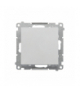 Łącznik schodowy z podświetleniem LED podświetlenie jak w łączniku pojedynczym moduł 10 AX, 250 V, szybkozłącza Aluminium mat Simon55 TW6L.01/X/143