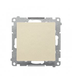 Łącznik schodowy z podświetleniem LED podświetlenie jak w łączniku pojedynczym moduł 10 AX, 250 V, szybkozłącza Szampański mat Simon55 TW6L.01/X/144