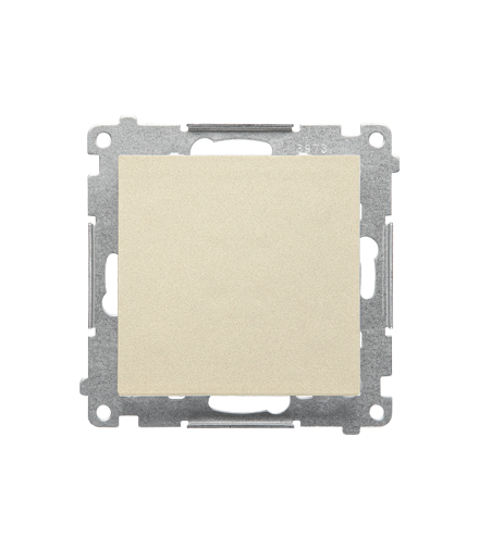 Łącznik schodowy z podświetleniem LED podświetlenie jak w łączniku pojedynczym moduł 10 AX, 250 V, szybkozłącza Szampański mat Simon55 TW6L.01/X/144