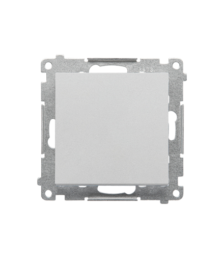 Łącznik krzyżowy bez piktogramu moduł 10 AX, 250 V, szybkozłącza Aluminium mat Simon55 TW7.01/X/143