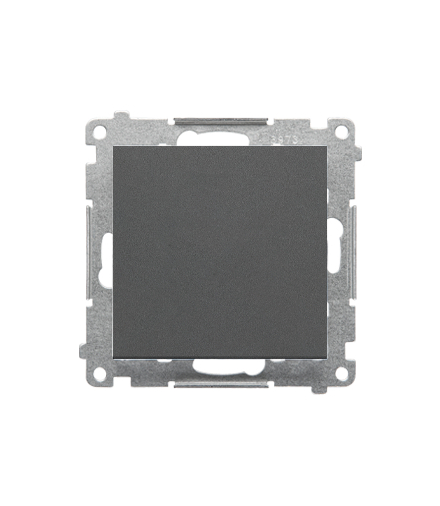 Przycisk pojedynczy rozwierny bez piktogramu moduł 10 AX, 250 V, szybkozłącza Grafitowy mat Simon55 TPR1.01/116