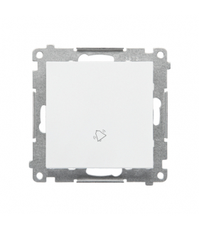 Przycisk "dzwonek" moduł 10 AX, 250 V, szybkozłącza Biały mat Simon55 TD1.01/111