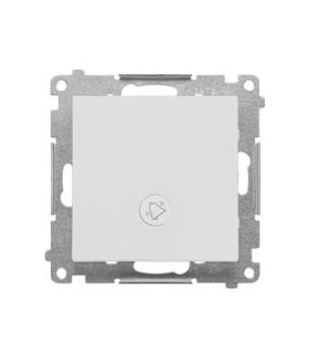 Przycisk "dzwonek" z podświetleniem LED moduł 10 AX, 250 V, szybkozłącza Jasnoszary mat Simon55 TD1L.01/114