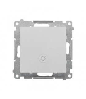 Przycisk "dzwonek" z podświetleniem LED moduł 10 AX, 250 V, szybkozłącza Aluminium mat Simon55 TD1L.01/143