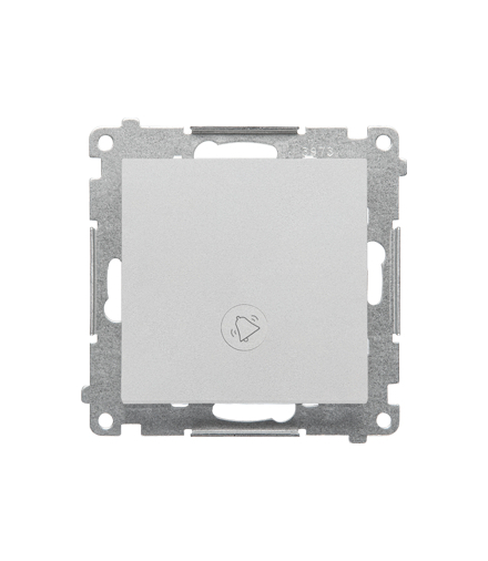 Przycisk "dzwonek" z podświetleniem LED moduł 10 AX, 250 V, szybkozłącza Aluminium mat Simon55 TD1L.01/143