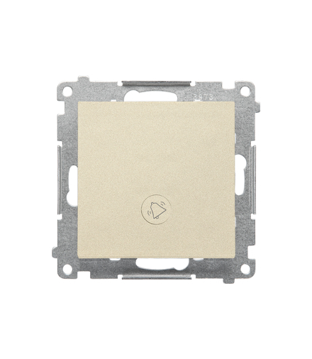 Przycisk "dzwonek" z podświetleniem LED moduł 10 AX, 250 V, szybkozłącza Szampański mat Simon55 TD1L.01/144