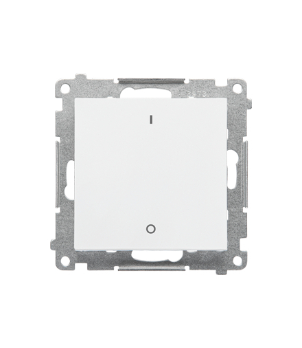 Łącznik dwubiegunowy moduł 10 AX, 250 V, szybkozłącza Biały mat Simon55 TW2.01/111