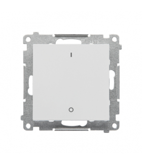 Łącznik dwubiegunowy moduł 10 AX, 250 V, szybkozłącza Jasnoszary mat Simon55 TW2.01/114