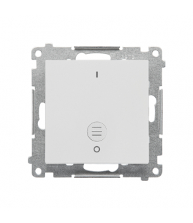 Łącznik dwubiegunowy z podświetleniem LED moduł 10 AX, 250 V, szybkozłącza Jasnoszary mat Simon55 TW2L.01/114