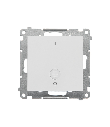 Łącznik dwubiegunowy z podświetleniem LED moduł 10 AX, 250 V, szybkozłącza Jasnoszary mat Simon55 TW2L.01/114