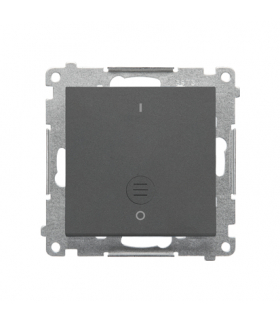 Łącznik dwubiegunowy z podświetleniem LED moduł 10 AX, 250 V, szybkozłącza Grafitowy mat Simon55 TW2L.01/116