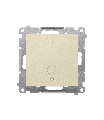 Łącznik dwubiegunowy z podświetleniem LED moduł 10 AX, 250 V, szybkozłącza Szampański mat Simon55 TW2L.01/144