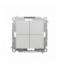 Łącznik przycisk 4-krotny elektroniczny moduł Aluminium mat Simon55 TEW4.01/143