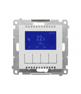 Termostat programowalny z wyświetlaczem moduł Jasnoszary mat Simon55 TETD1A.01/114