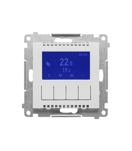 Termostat programowalny z wyświetlaczem moduł Jasnoszary mat Simon55 TETD1A.01/114
