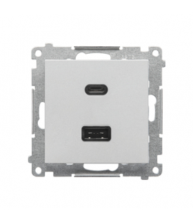 Ładowarka USB typ A+C moduł Aluminium mat Simon55 TEC2CA.01/143