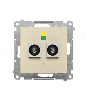 Gniazdo ekwipotencjalne podwójne moduł Szampański mat Simon55 TGEK2.01/144