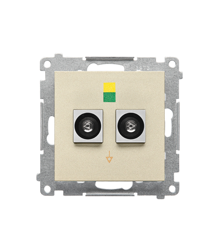 Gniazdo ekwipotencjalne podwójne moduł Szampański mat Simon55 TGEK2.01/144