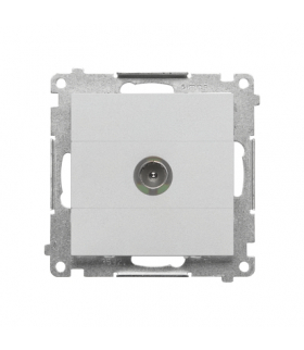 Gniazdo antenowe TV pojedyncze moduł. Do instalacji indywidualnych Aluminium mat Simon55 TAK1.01/143