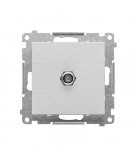 Gniazdo antenowe typu "F" pojedyncze moduł. Do instalacji indywidualnych Aluminium mat Simon55 TASF1.01/143