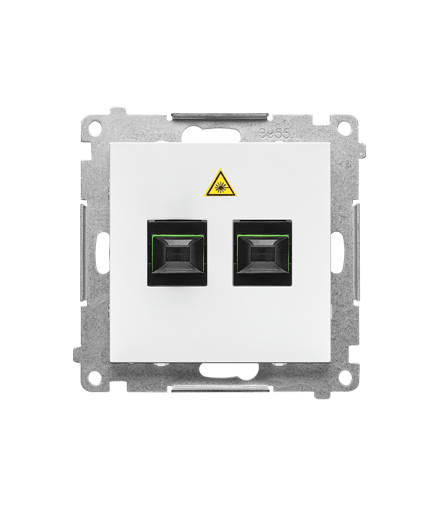 Gniazdo światłowodowe optyczne podwójne SCAPC moduł Biały mat Simon55 TGS2.01/111