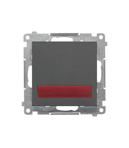 Sygnalizator świetlny LED – światło czerwone moduł 230 V Grafitowy mat Simon55 TESS2.01/116