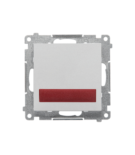 Sygnalizator świetlny LED – światło czerwone moduł 230 V Aluminium mat Simon55 TESS2.01/143