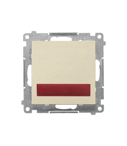 Sygnalizator świetlny LED – światło czerwone moduł 230 V Szampański mat Simon55 TESS2.01/144