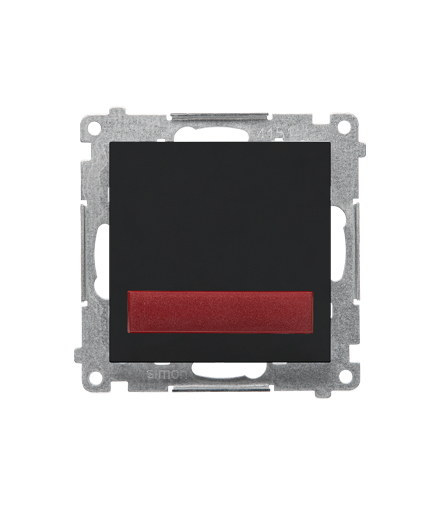 Sygnalizator świetlny LED – światło czerwone moduł 230 V Czarny mat Simon55 TESS2.01/149