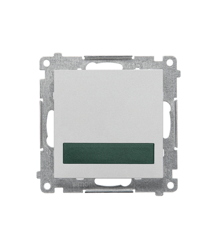 Sygnalizator świetlny LED – światło zielone moduł 230 V Aluminium mat Simon55 TESS3.01/143