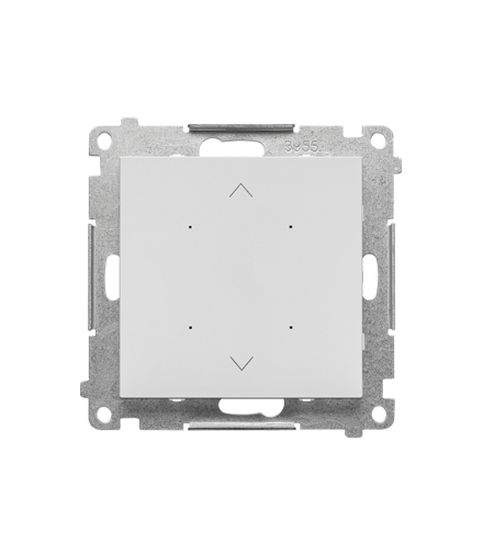 SHUTTER – Sterownik przyciskowy do obsługi rolety, żaluzji, markizy, firany, sterowany smartfonem, moduł Jasnoszary mat Simon55 TEZ1W.01/114