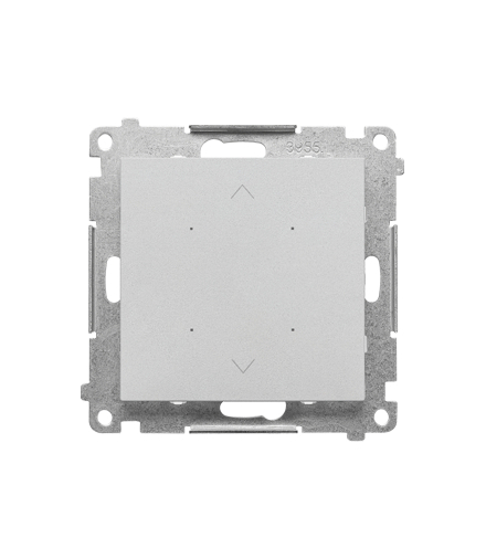 SHUTTER – Sterownik przyciskowy do obsługi rolety, żaluzji, markizy, firany, sterowany smartfonem, moduł Aluminium mat Simon55 TEZ1W.01/143