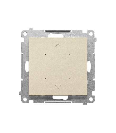 SHUTTER – Sterownik przyciskowy do obsługi rolety, żaluzji, markizy, firany, sterowany smartfonem, moduł Szampański mat Simon55 TEZ1W.01/144