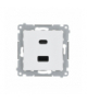 Ładowarka USB podwójna biały Prąd ład.:3,1A Simon54 DEC2CA.01/11