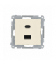 Ładowarka USB podwójna kremowy Prąd ład.:3,1A 3,1A Simon54 DEC2CA.01/41