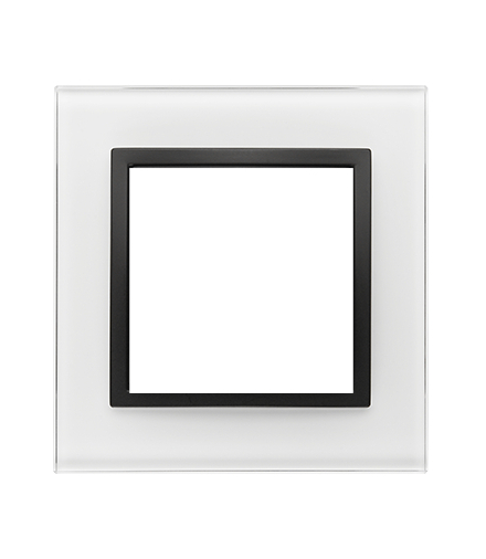 Ramka 1-krotna szklana czarna perła DRN1/68