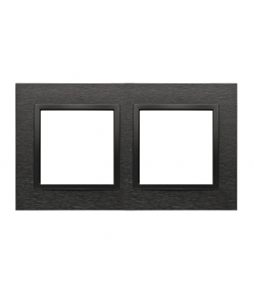 Ramka 2- krotna metalowa inox dark DRN2/83