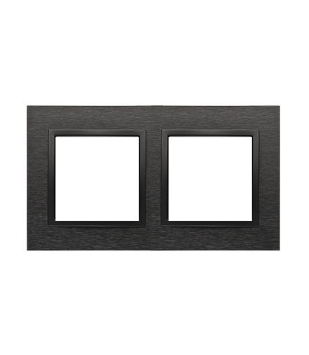 Ramka 2- krotna metalowa inox dark DRN2/83